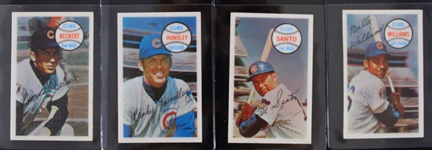 1968 Kelloggs Chicago Cubs 3-D Super Star Cards (Lot of 4)