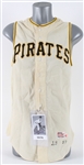 1957 Nellie King Pittsburgh Pirates Game Worn Home Jersey w/ Signed 3.5" x 5" Photo (MEARS A7/JSA)
