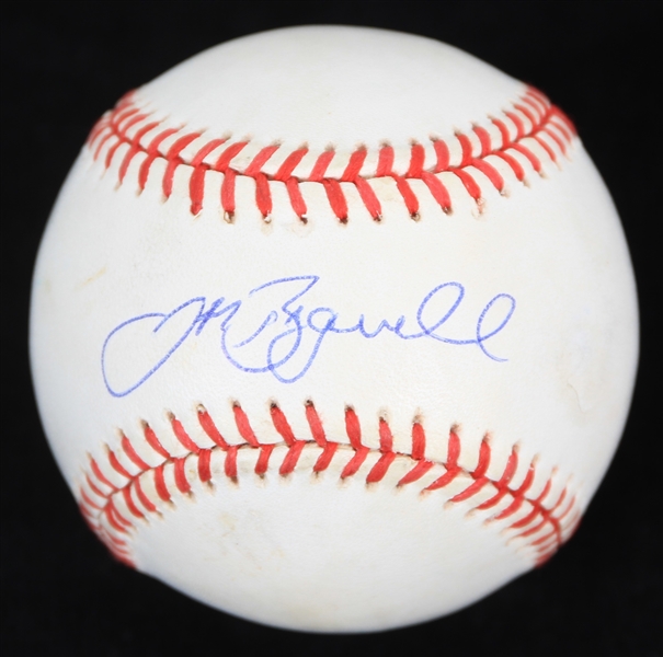 1991-93 Jeff Bagwell Houston Astros Signed ONL White Baseball (JSA)