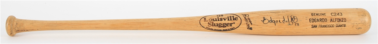 2003-04 Edgardo Alfonzo San Francisco Giants Signed Louisville Slugger Professional Model Game Used Bat (MEARS LOA/JSA)