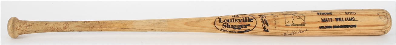 1999-2001 Matt Williams Arizona Diamondbacks Signed Louisville Slugger Professional Model Game Used Bat (MEARS LOA/JSA)