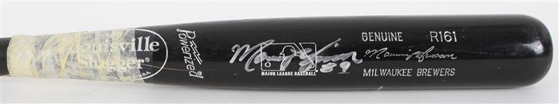 1999-2000 Marquis Grissom Milwaukee Brewers Signed Louisville Slugger Professional Model Game Used Bat (MEARS LOA/JSA)