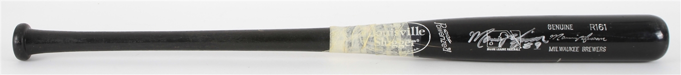 1999-2000 Marquis Grissom Milwaukee Brewers Signed Louisville Slugger Professional Model Game Used Bat (MEARS LOA/JSA)