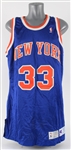 1992-93 Patrick Ewing New York Knicks Game Worn Road Jersey (MEARS A5)