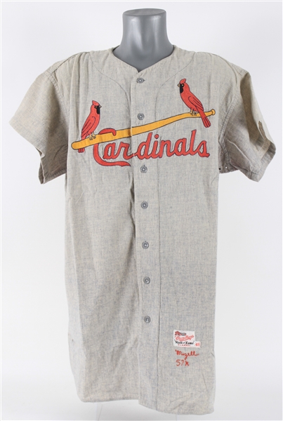 1957 Vinegar Bend Mizell St. Louis Cardinals Game Worn Road Jersey (MEARS A8)