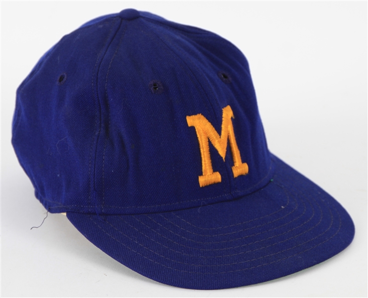1972-73 Ollie Brown Milwaukee Brewers Game Worn Cap (MEARS LOA)