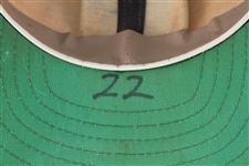 1978-85 Charlie Moore Milwaukee Brewers Game Worn Road Cap (MEARS LOA)