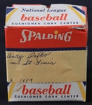 1960 Milwaukee Braves County Stadium Game Used ONL Giles baseball Hit & Signed by Andy Pafko vs St Louis In Original Box (MEARS/JSA) Officer Wobszal Collection