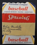 1961 Milwaukee Braves County Stadium Game Used ONL Giles baseball Hit & Signed by Felix Mantilla vs Cinninatti In Original Box (MEARS/JSA) Officer Wobszal Collection