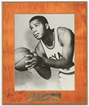 1964 Bob Cousy Boston Celtics Signed 10.5" x 12.5" Maurice Stokes 6th Annual Basketball Game Plaque (JSA)