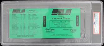 1997 Leonard Nimoy University Lecture Series Tampa Campus Full Ticket (PSA EX-MT 6) 