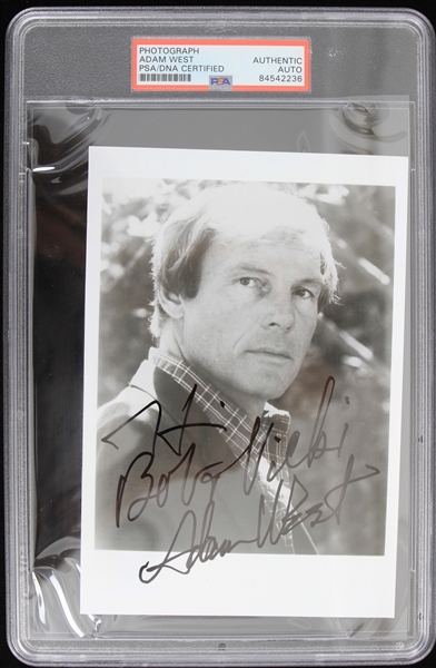 1928-2017 Adam West Batman Signed 5x7 Photo (PSA/DNA Slabbed) 