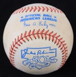 1997 Jackie Robinson 50th Anniversary OAL Budig Game Used Baseball (MEARS LOA)