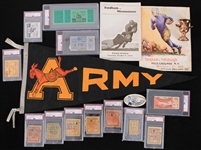 1930's-50's Vince Lombardi College Football Memorabilia - Lot of 17 w/ Full Size Pennant, Programs, Slabbed Stubs & More