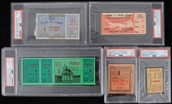 1930's-50's Vince Lombardi College Football Memorabilia - Lot of 17 w/ Full Size Pennant, Programs, Slabbed Stubs & More