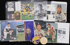 1970s-90s Baseball Signed Photos Trading Cards Hall of Fame Postcards & More - Lot of 100+