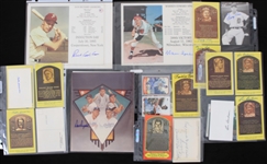 1970's-90's Baseball Signed Photos Trading Cards Hall of Fame Postcards & More - Lot of 100+