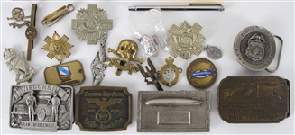 1950's-80's Police & Americana Memorabilia Collection - Lot of 30+ w/ Belt Buckles, Watches, Badges & More