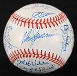 1989 Chicago Cubs Team Signed ONL White Baseball w/ 25+ Signatures Including Greg Maddux, Andre Dawson, Ryne Sandberg & More (*Full JSA Letter*)