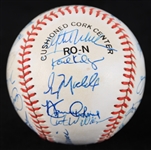 1989 Chicago Cubs Team Signed ONL White Baseball w/ 25+ Signatures Including Greg Maddux, Andre Dawson, Ryne Sandberg & More (*Full JSA Letter*)