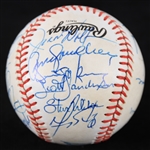 1989 Chicago Cubs Team Signed ONL White Baseball w/ 25+ Signatures Including Greg Maddux, Andre Dawson, Ryne Sandberg & More (*Full JSA Letter*)