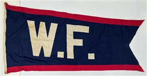 1970s-80s Chicago Cubs Wrigley Field 32" x 65" WF Stadium Flag (MEARS LOA)