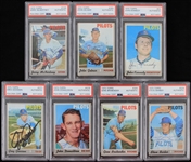 1970 Seattle Pilots Inaugural Season Topps Team Signed Collection (Lot of 23) PSA Slabbed