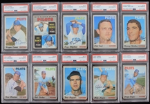 1970 Seattle Pilots Inaugural Season Topps Team Signed Collection (Lot of 23) PSA Slabbed