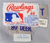 1989 Rob Deer Milwaukee Brewers Signed Game Worn Road Jersey (MEARS A10/JSA)