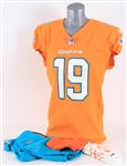 2016 Jakeem Grant Miami Dolphins Alternate Jersey w/ Pants & Socks (MEARS LOA)