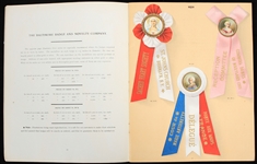 1900s circa  The Baltimore Badge & Novelty Company Catalogue No. 95 - Great information about Pin Back Buttons