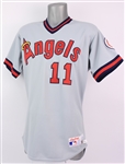 1988 Dante Bichette California Angels Game Worn Road Jersey (MEARS A5) Rookie Season
