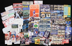 1970s-2000s Baseball Football Basketball Hockey Memorabilia - Lot of 75+ w/ Magnet Schedules, Pocket Schedules, Ticket Stubs & More