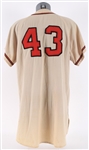 1958 Wes Covington Milwaukee Braves Game Worn Home Jersey (MEARS A9)