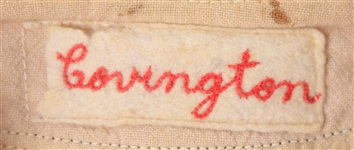 1958 Wes Covington Milwaukee Braves Game Worn Home Jersey (MEARS A9)