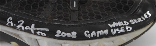 2008 Grant Balfour Tampa Bay Rays Signed Reebok World Series Game Used Sneakers (MEARS LOA/JSA)