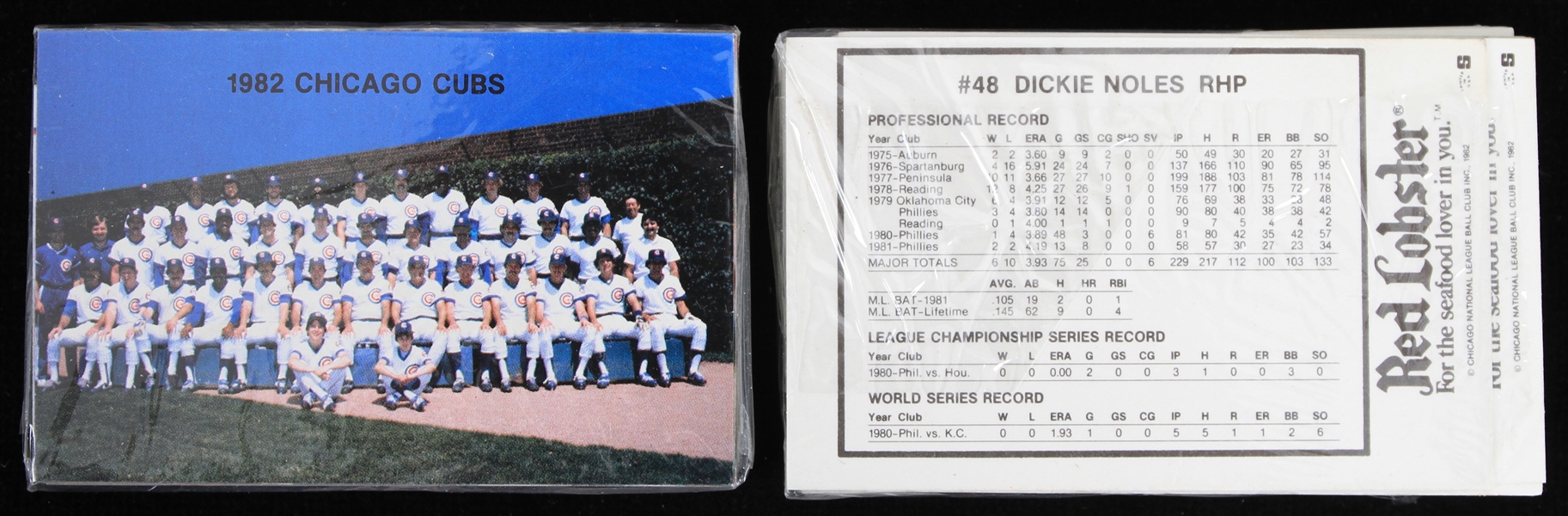 1982 Chicago Cubs Red Lobster Team Sets (Lot of 2)