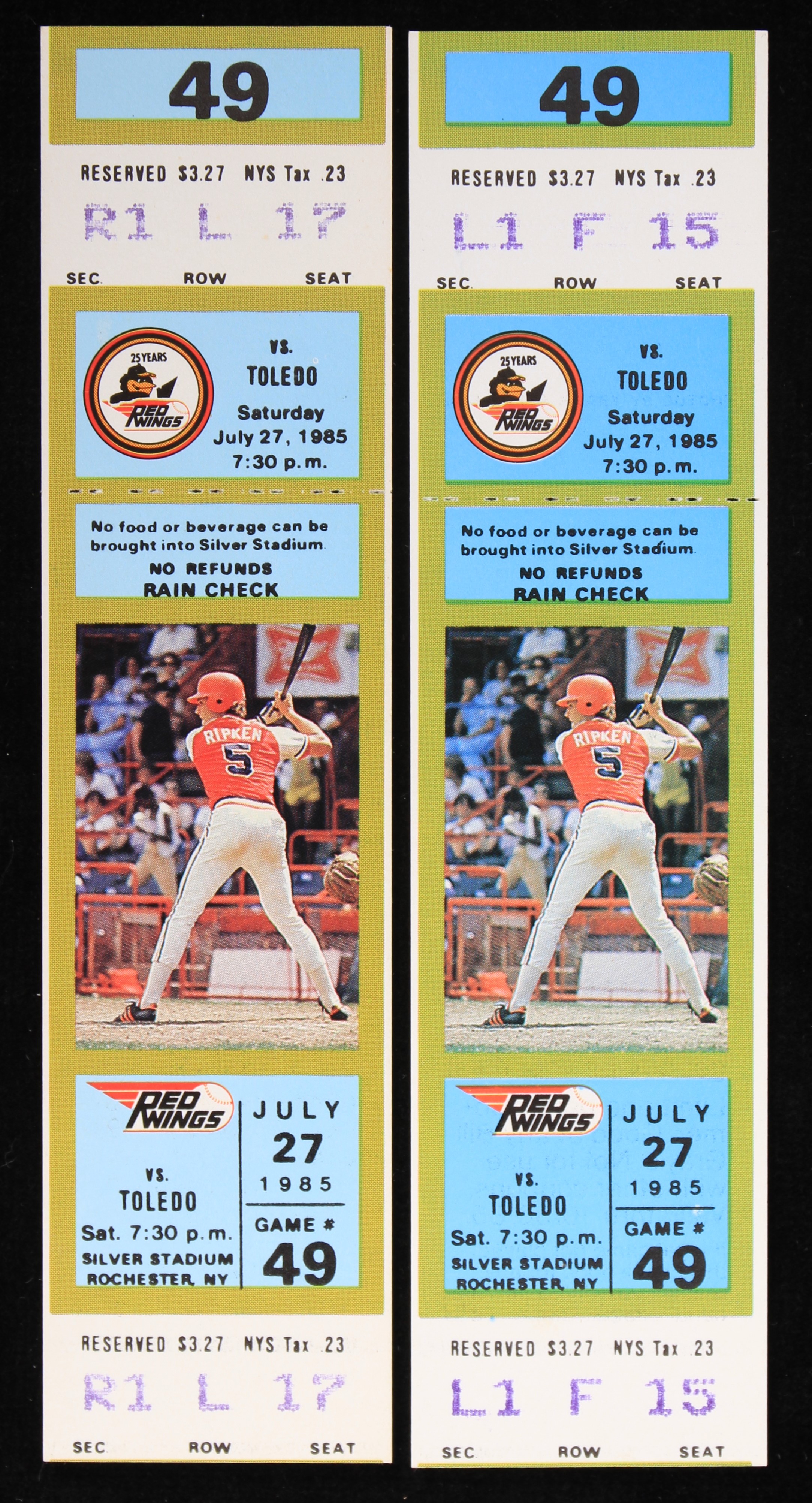 Lot Detail 1985 Rochester Red Wings Cal Ripken Jr Photo vs Toledo