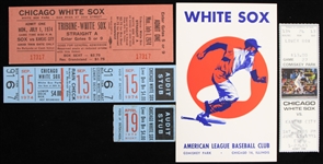 1974-1991 Chicago White Sox Full Tickets, Stub, and Postcard (Lot of 5)