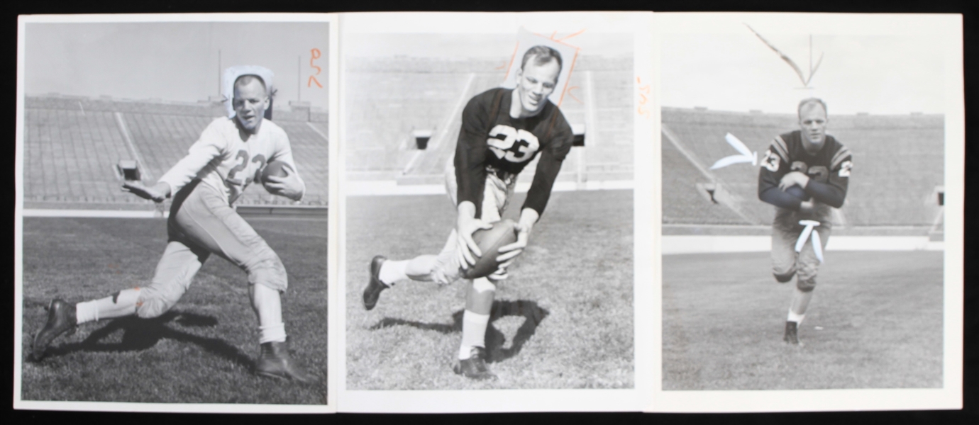1958-1960 Bill "Red" Mack Notre Dame 8x10 Press Photos (Lot of 3)