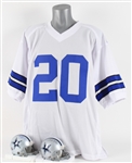 2000s Dallas Cowboys Signed Collection - Lot of 3 w/ Mel Renfro Jersey, Bob Lilly & Gil Brandt Mini Helmets (Beckett)
