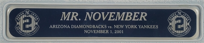 2014 (Sept 25) Derek Jeter New York Yankees Signed Game Used Final Season Commemorative Yankee Stadium Base (MEARS LOA/JSA/MLB Hologram/Steiner)