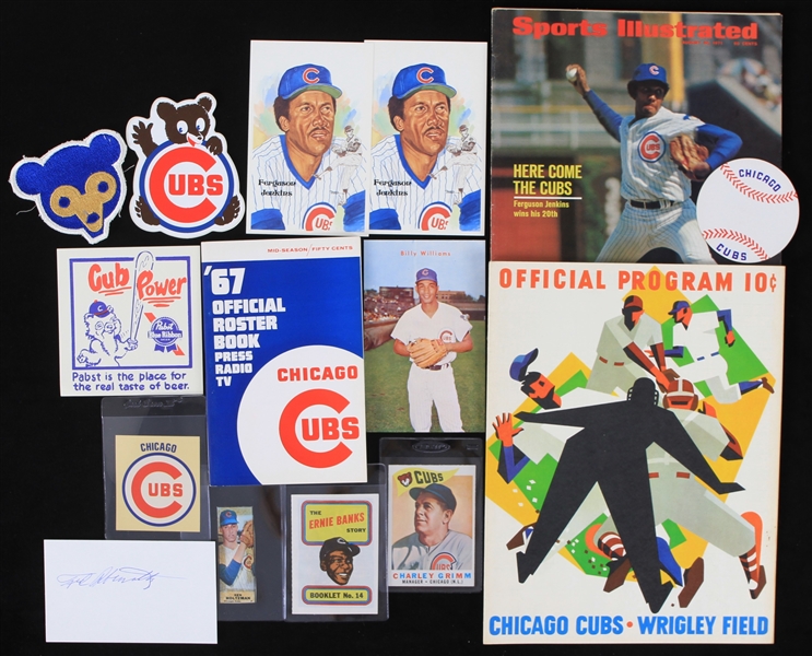 1960s Chicago Cubs Memorabilia Collection w/ Ted Abernathy (Lot of 15)(JSA)