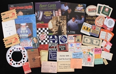1950's-2000's Americana Collection - Lot of 100+ w/ Beer Memorabilia, Coasters, Publications, Patches & More