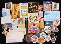 1950's-2000's Americana Collection - Lot of 100+ w/ Beer Memorabilia, Coasters, Publications, Patches & More