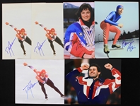 1990s Dan Jansen & Bonnie Blair Olympic Gold Medal Speed Skaters Signed 8x10 Photos (Lot of 15)(JSA)