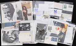1940's-2000's Military Memorabilia Collection w/ MIB GI Joe Classic Collection Francis S. Currey Medal of Honor Action Figure & Hundreds of Signed Index Cards, Photos & More