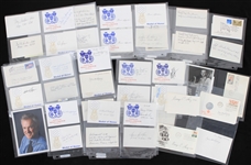 1940's-2000's Military Memorabilia Collection w/ MIB GI Joe Classic Collection Francis S. Currey Medal of Honor Action Figure & Hundreds of Signed Index Cards, Photos & More