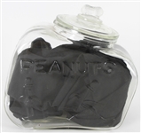 1950's-60's Five Cent Pennant Salted Peanuts Glass Jar