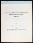 1934 Data on American League Baseball Recruits: Purchased, Selected and Recalled by Henry P. Edwards 
